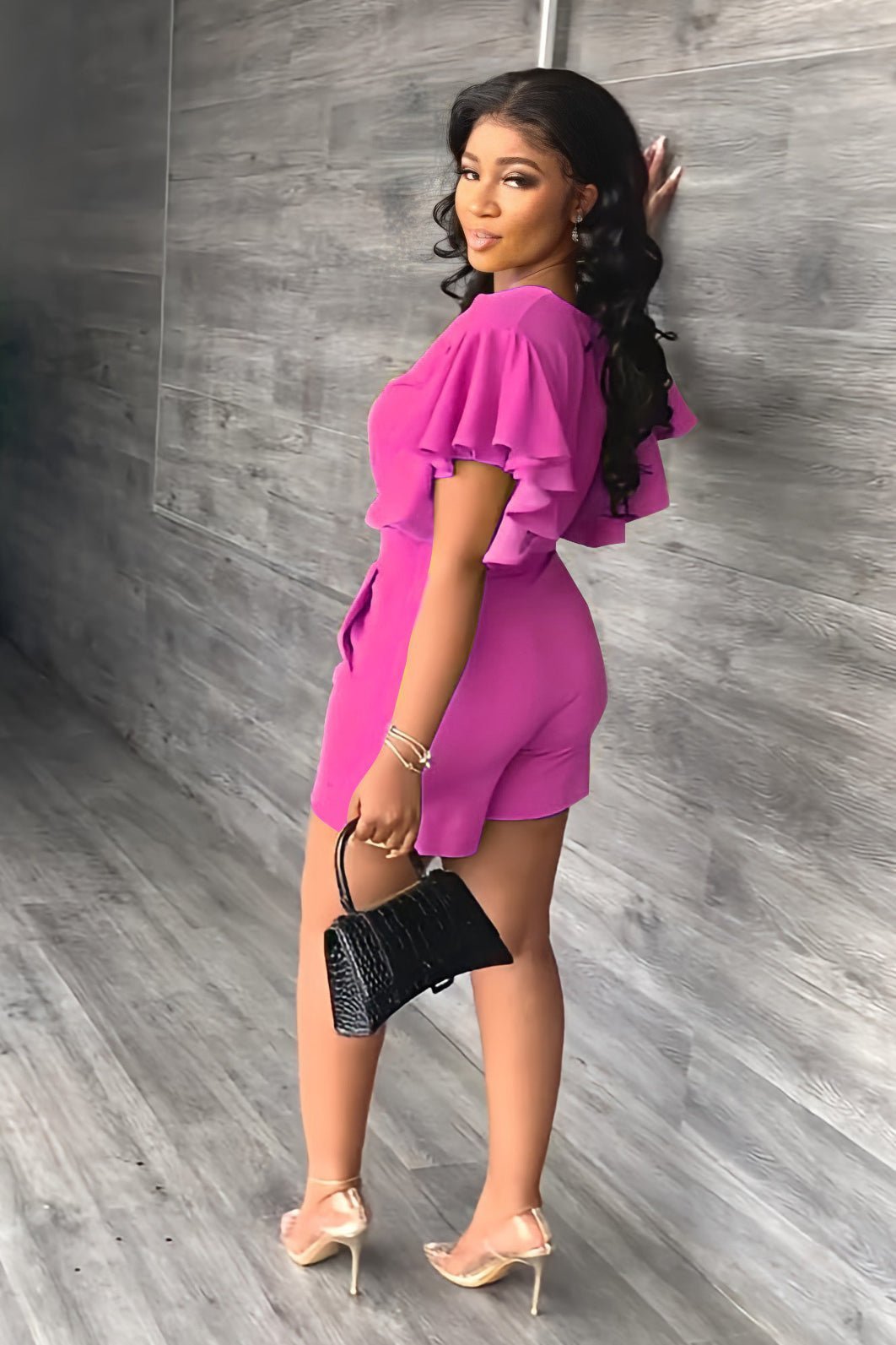 Trendy summer two-piece set with pleated design – Marlene-Green-S-Nora Luxe