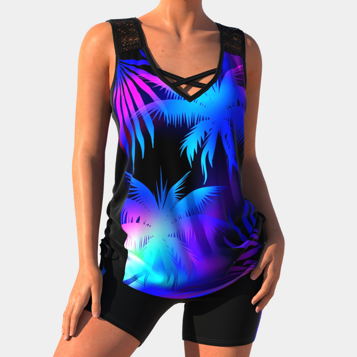 Trendy Tankini - Naomi-Black-XS-Nora Luxe