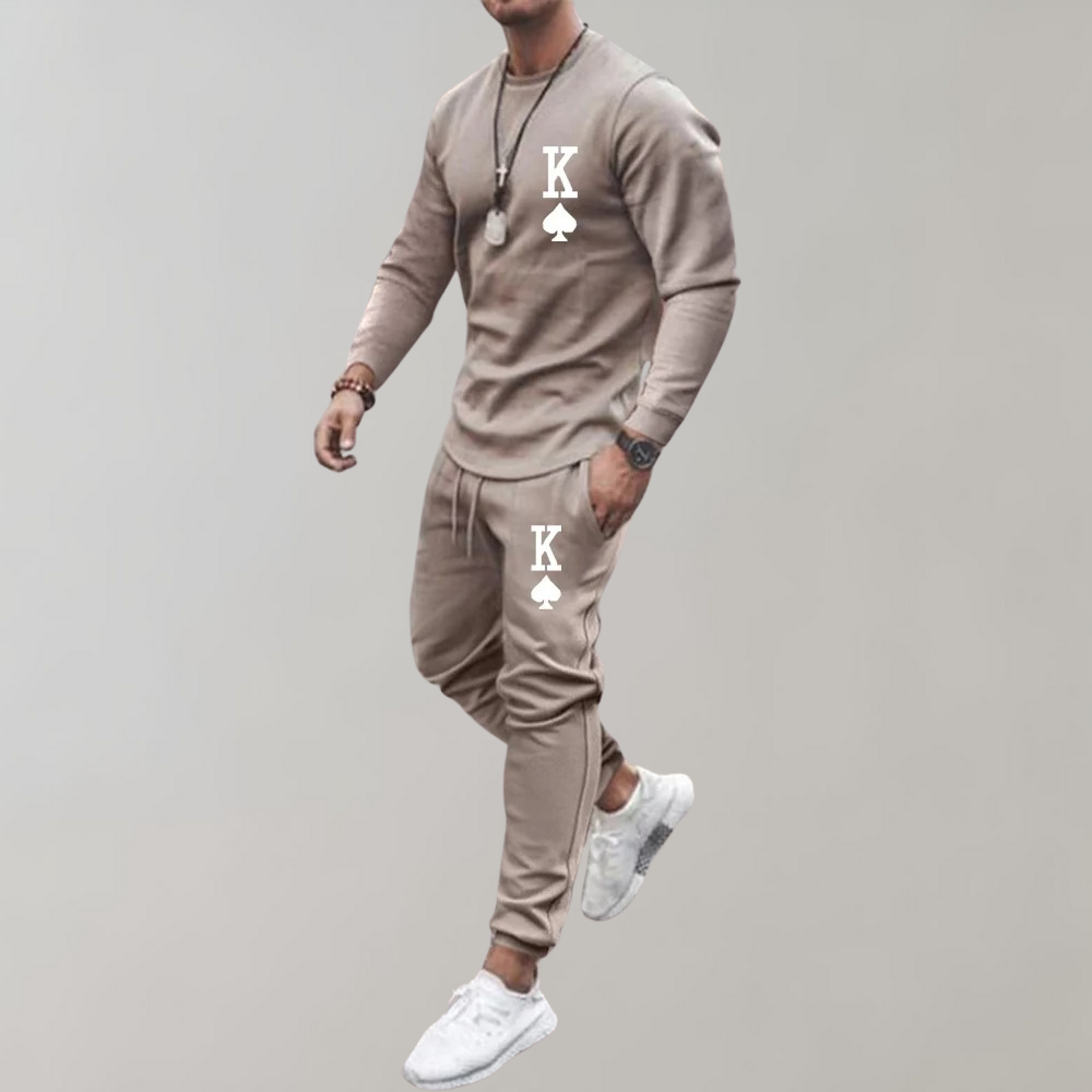 Trendy Tracksuit for Men - Axel-Khaki-S-Nora Luxe