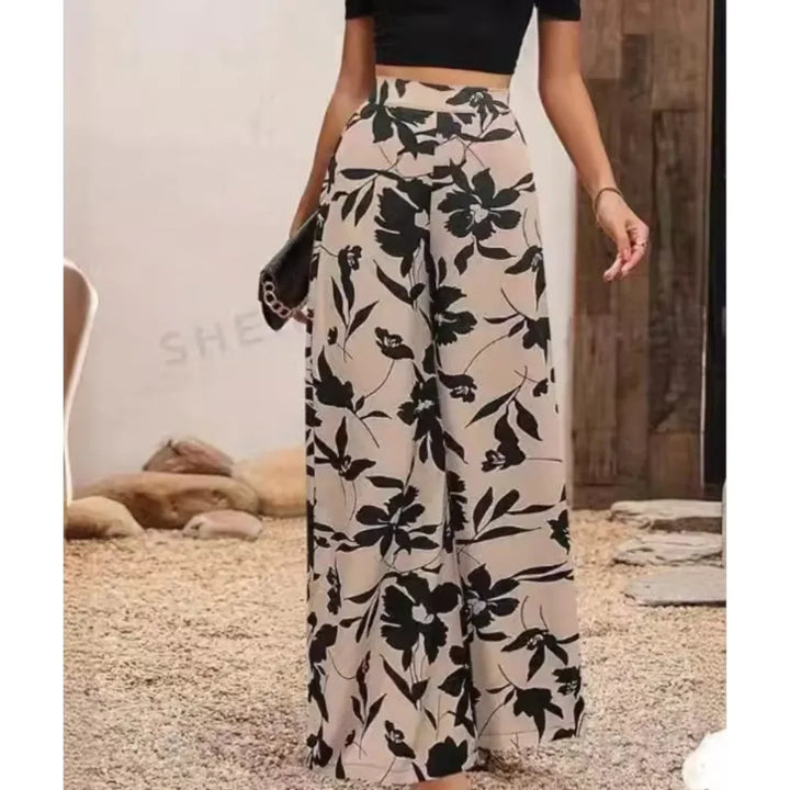 Trendy Trousers with Print - Sara-Apricot-S-Nora Luxe