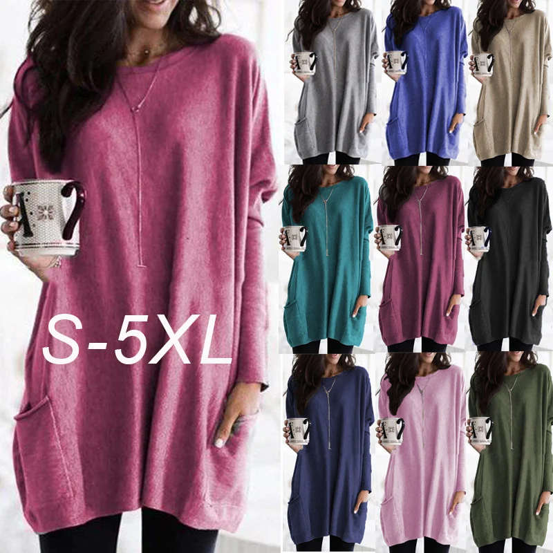 Trendy Tunic with Long Sleeves - Celina-Dark pink-S-Nora Luxe