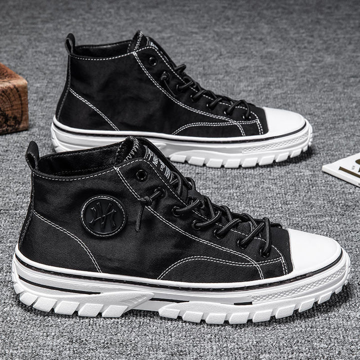 Trendy Urban Canvas Sneakers for Men - Viktor-Black-6.5-Nora Luxe