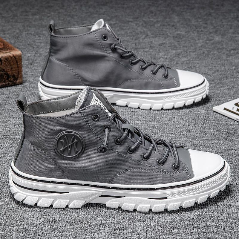 Trendy Urban Canvas Sneakers for Men - Viktor-Gray-6.5-Nora Luxe