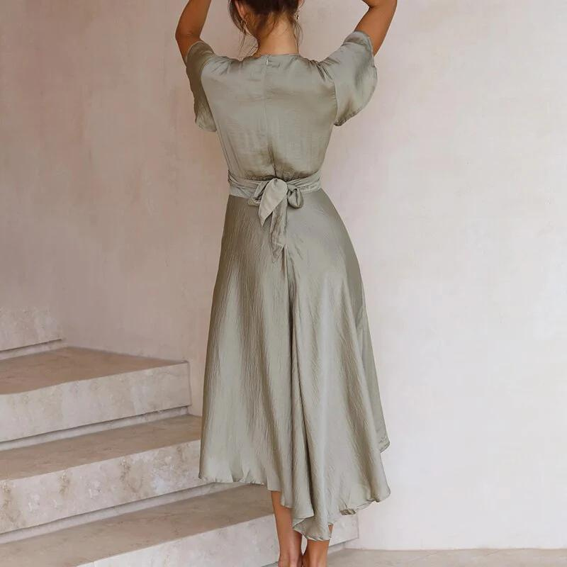 Trendy Vintage Summer Dress - Clara-Orange-S-Nora Luxe
