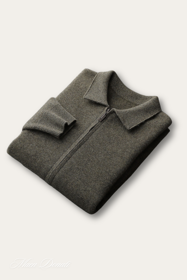 Trendy Warm Men's Pullover - Arthur-Dark green-S-Nora Luxe
