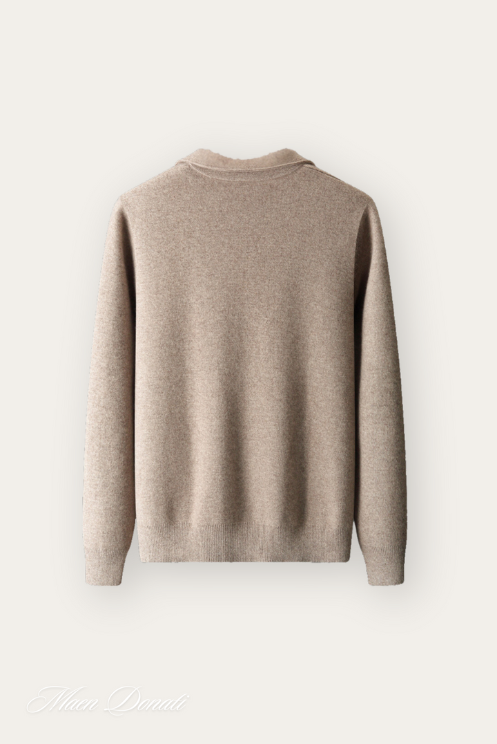 Trendy Warm Men's Pullover - Arthur-Light brown-S-Nora Luxe
