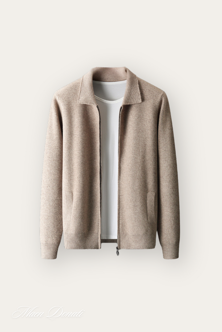 Trendy Warm Men's Pullover - Arthur-Light brown-S-Nora Luxe