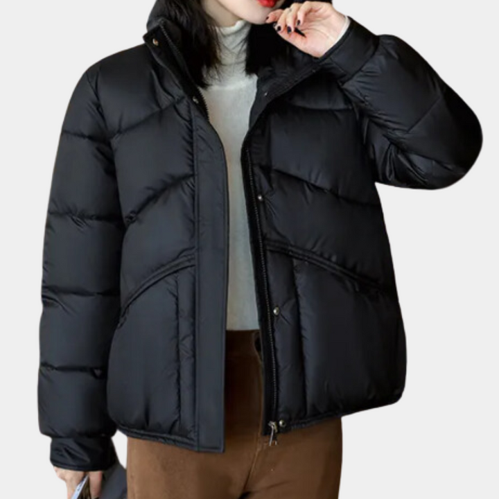 Trendy Warm Puffer Jacket for Women - Mila-XS-Nora Luxe