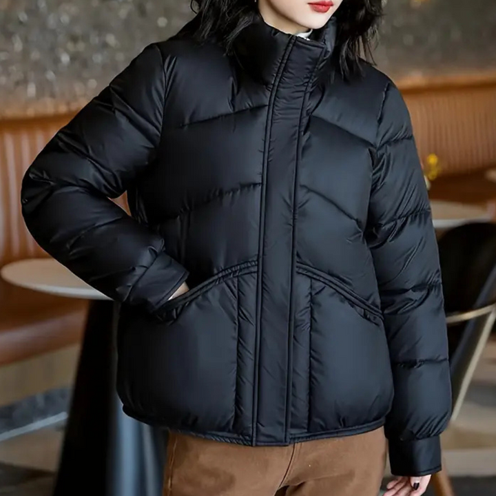 Trendy Warm Puffer Jacket for Women - Mila-XS-Nora Luxe