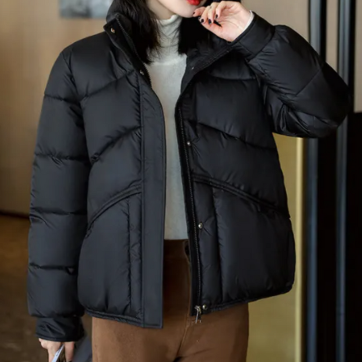 Trendy Warm Puffer Jacket for Women - Mila-XS-Nora Luxe