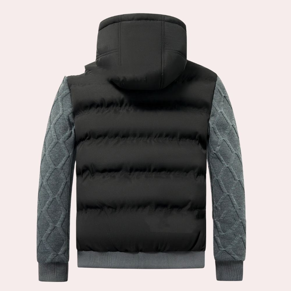 Trendy Warm Winter Jacket for Men - Raphael-Black-S-Nora Luxe
