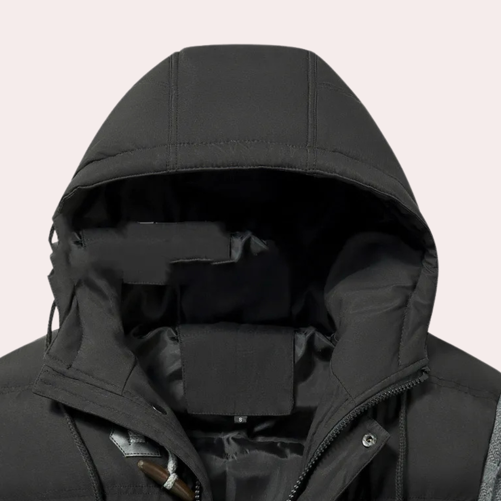 Trendy Warm Winter Jacket for Men - Raphael-Black-S-Nora Luxe