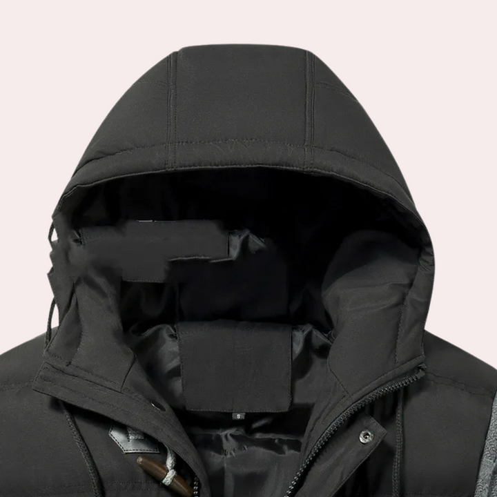 Trendy Warm Winter Jacket for Men - Raphael-Black-S-Nora Luxe