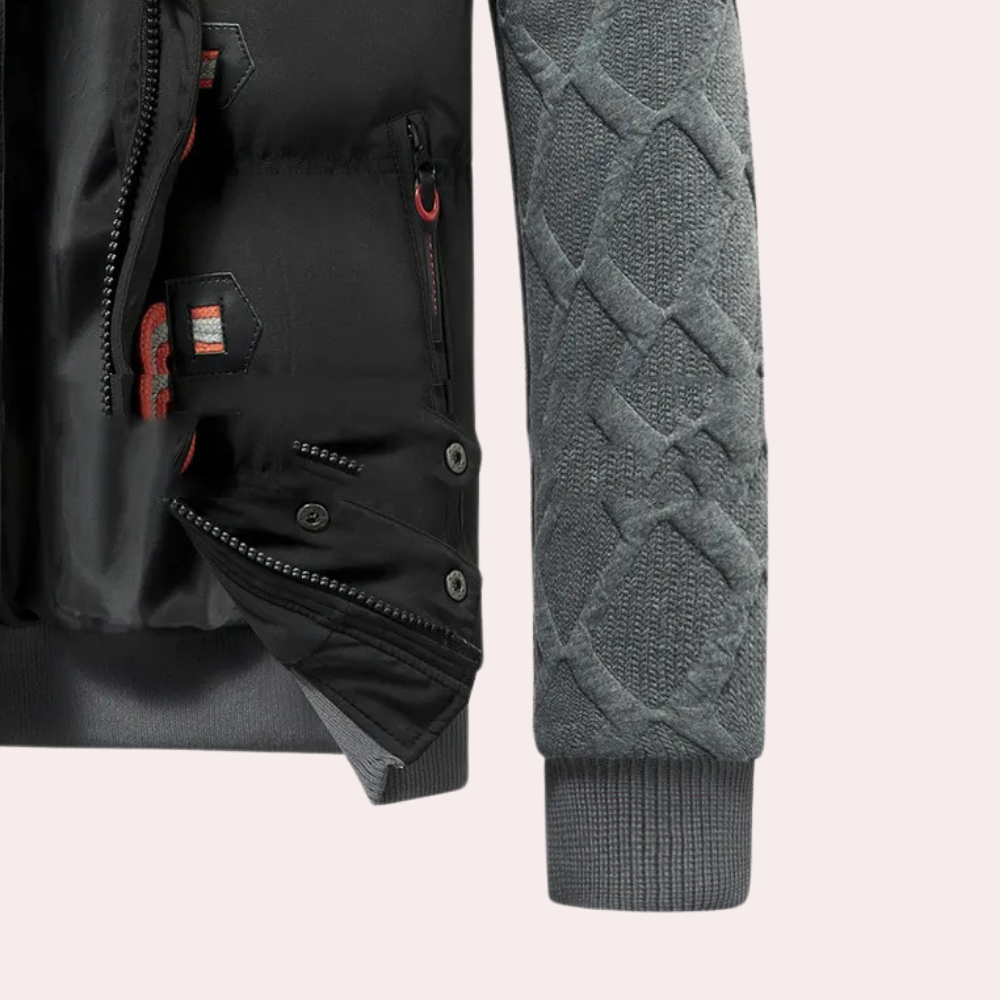 Trendy Warm Winter Jacket for Men - Raphael-Black-S-Nora Luxe