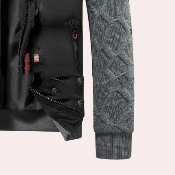 Trendy Warm Winter Jacket for Men - Raphael-Black-S-Nora Luxe