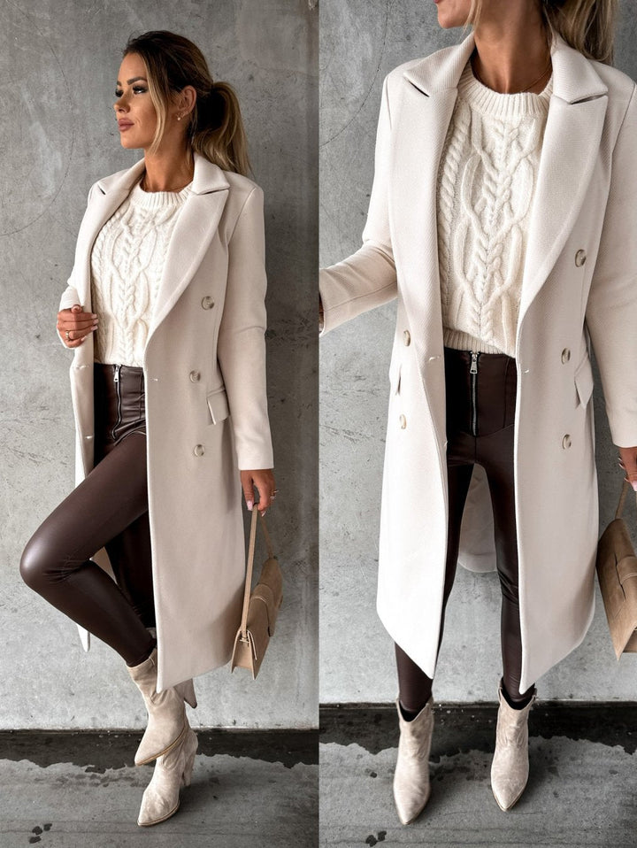 Trendy Winter Jacket for Women - Valeria-Cream-S-Nora Luxe