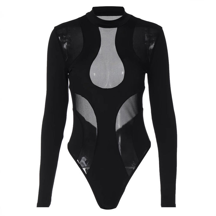 Trendy women's bodysuit with cut-outs and mesh inserts – Nayeli-S-Nora Luxe