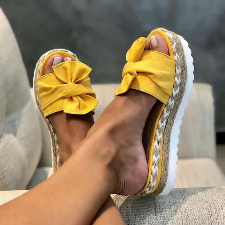 Trendy women's summer shoes with correction function and comfort sole – Selina-Yellow-3-Nora Luxe