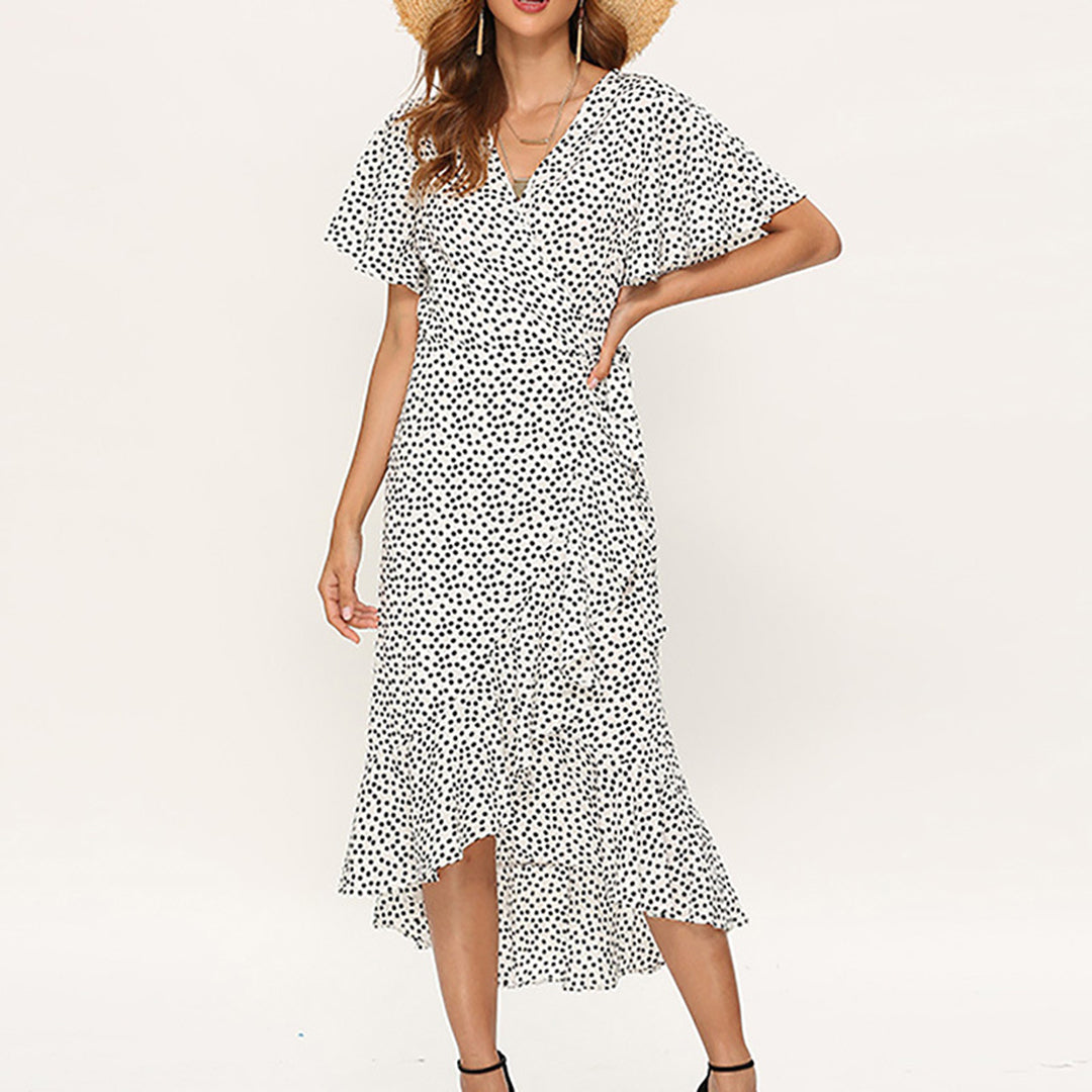 Trendy Wrap Dress - Seraphina-Black-S-Nora Luxe