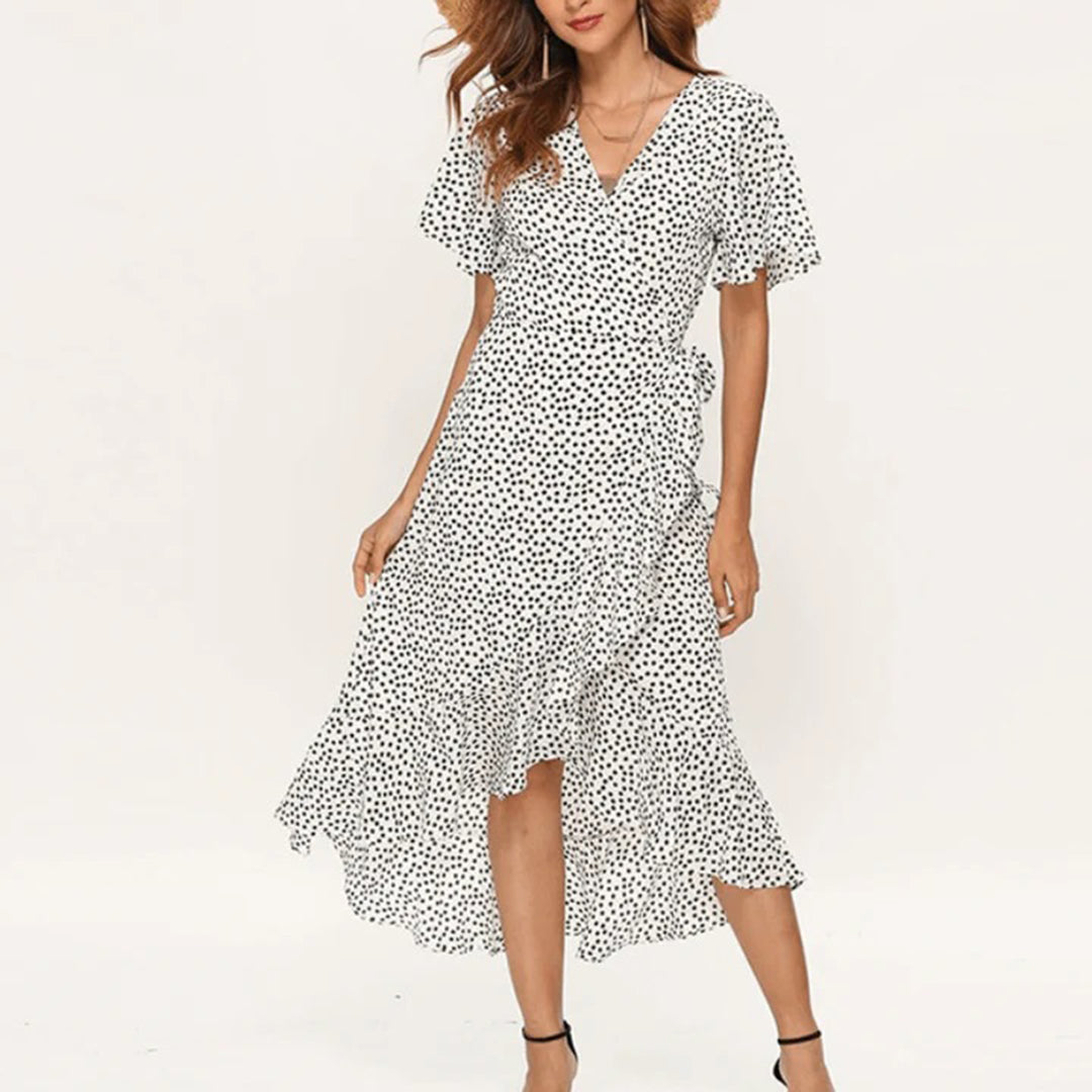 Trendy Wrap Dress - Seraphina-Black-S-Nora Luxe
