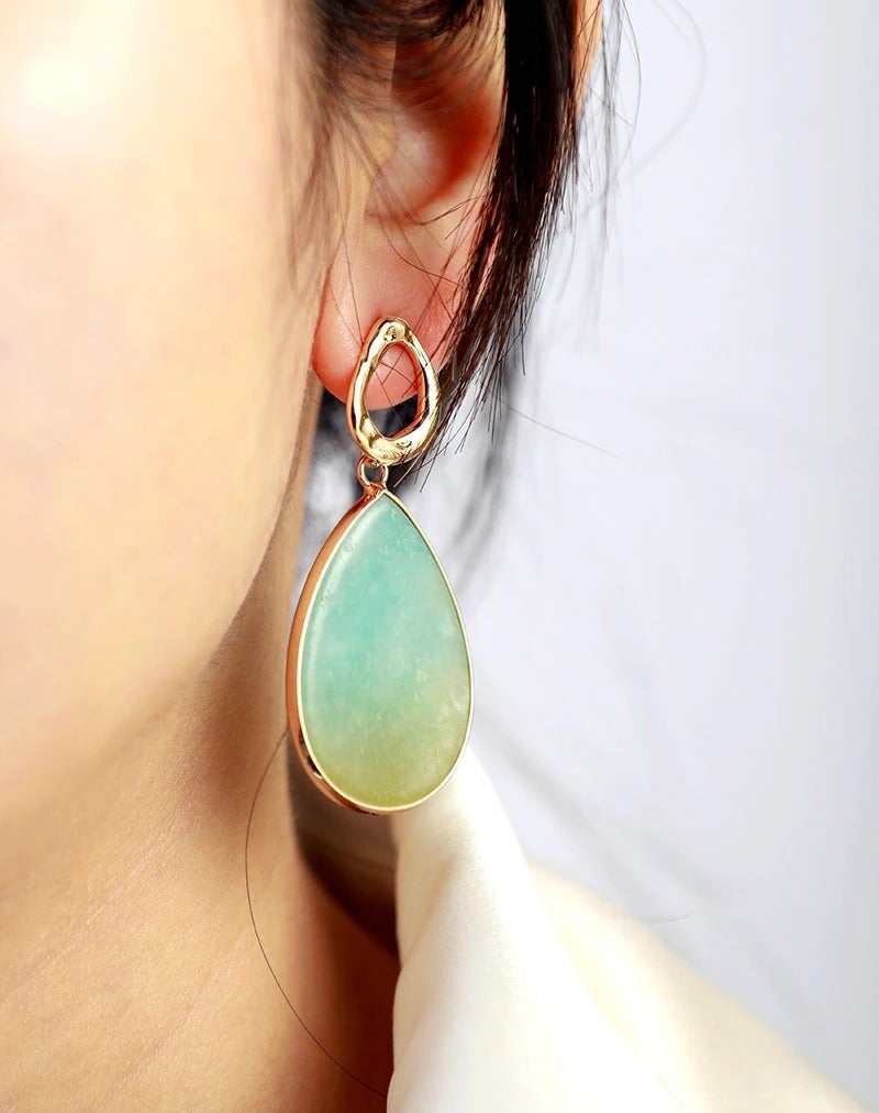 Tropical Amazonite Earrings - Amara-Nora Luxe