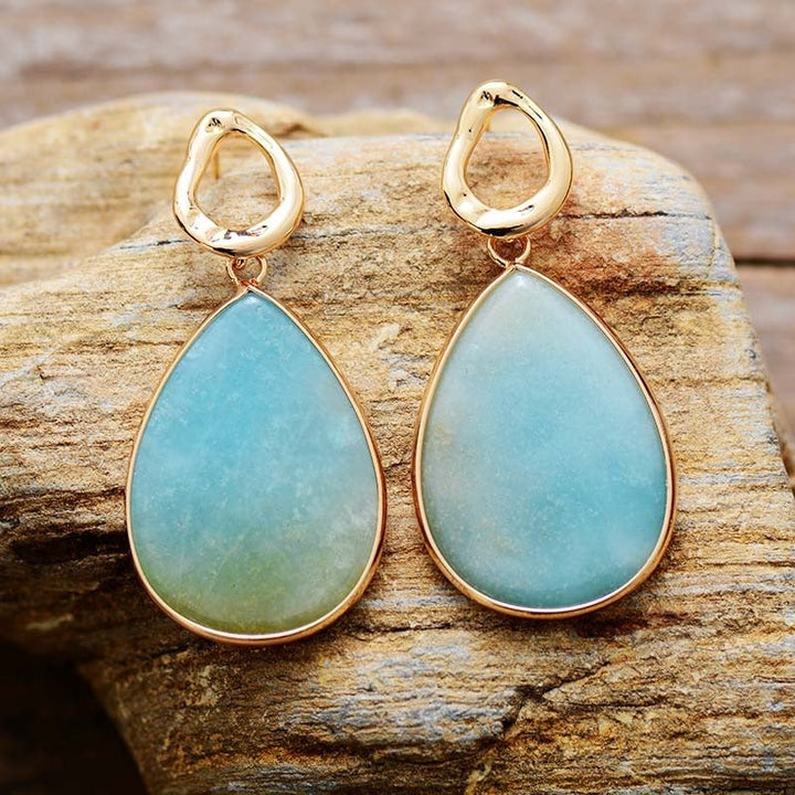 Tropical Amazonite Earrings - Amara-Nora Luxe