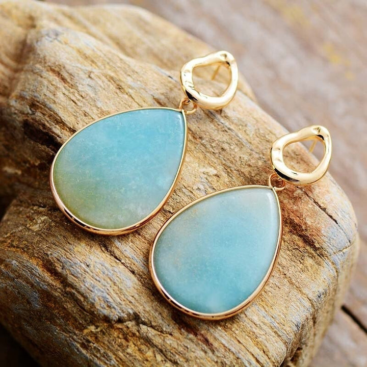 Tropical Amazonite Earrings - Amara-Nora Luxe