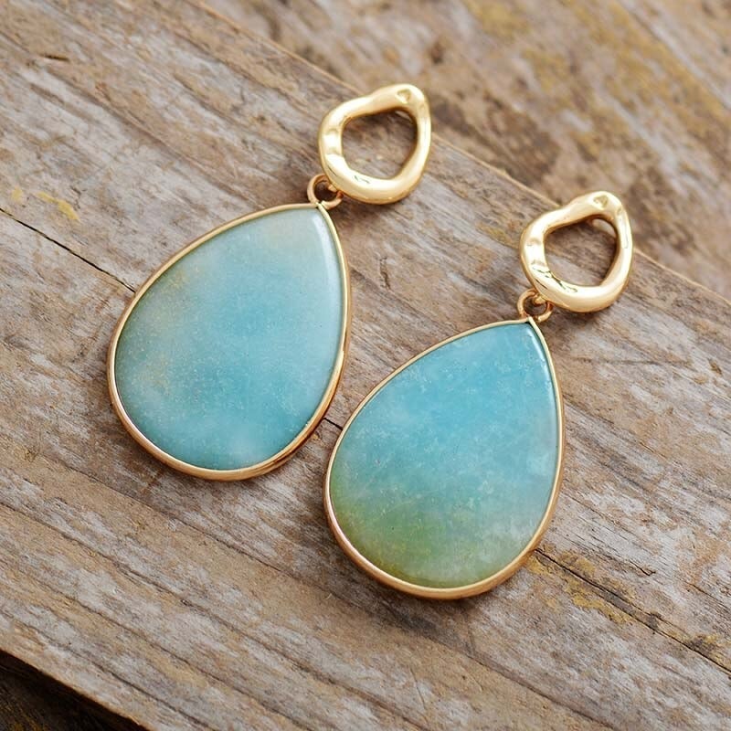 Tropical Amazonite Earrings - Amara-Nora Luxe