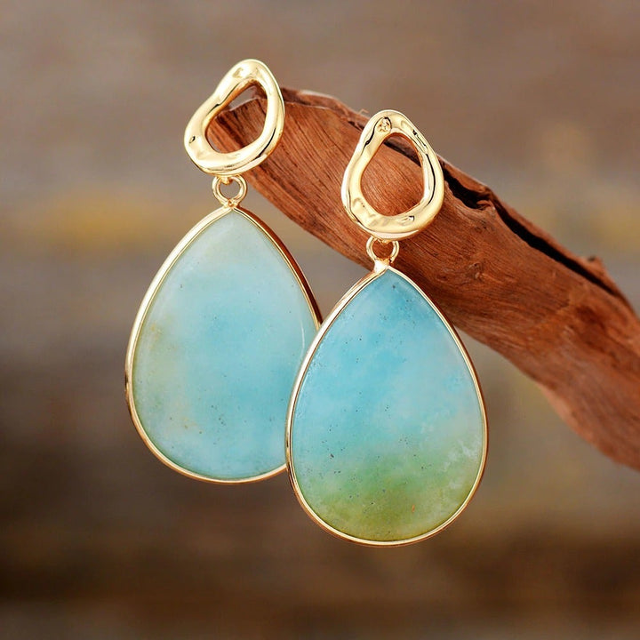 Tropical Amazonite Earrings - Amara-Nora Luxe