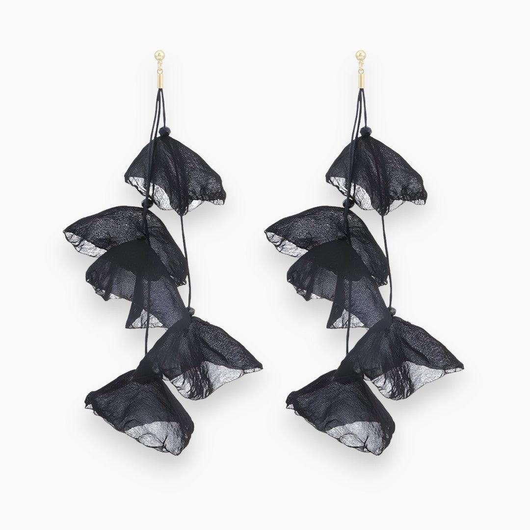 Tulip Treasure Earrings - Florina-Black-Nora Luxe