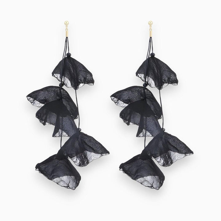 Tulip Treasure Earrings - Florina-Black-Nora Luxe