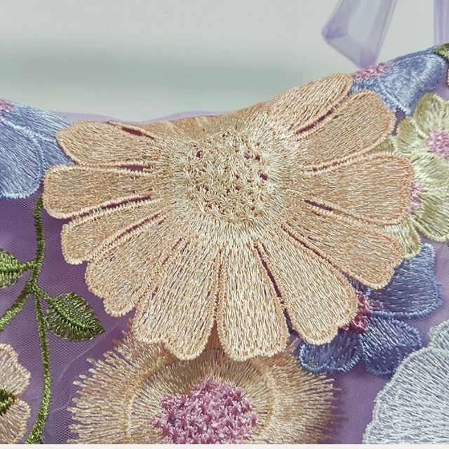 Tulle Cocktail Dress with Floral Appliqués - Rosalie-Purple-XS-Nora Luxe