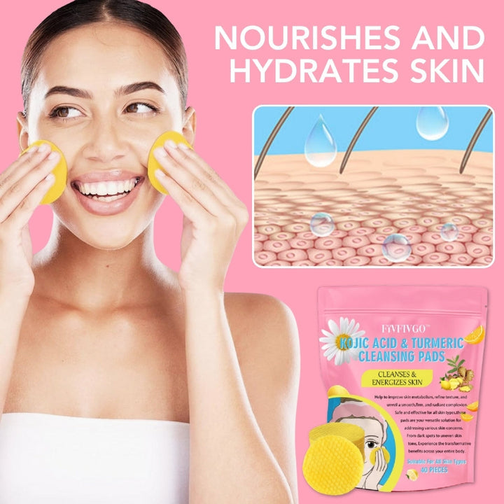 Turmeric Kojic Acid Cleansing Pads - GlowTonic-The Livary