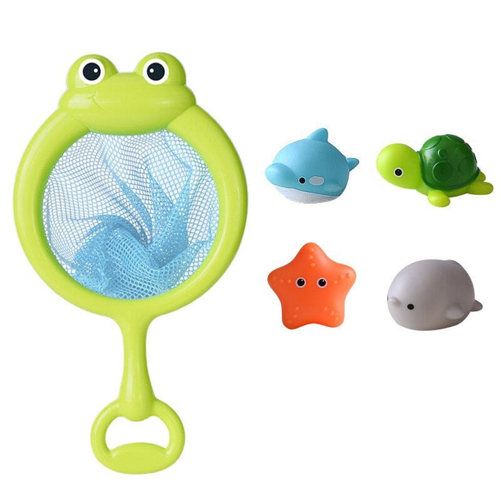 Twinkling Bath Buddies Set - Theodore-4 Bath Toys + Scoop net-Nora Luxe
