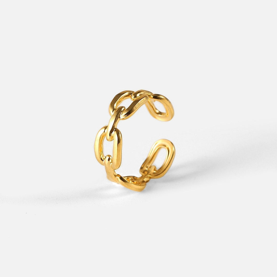 Twisted Link Open Ring - Nexa-Nora Luxe
