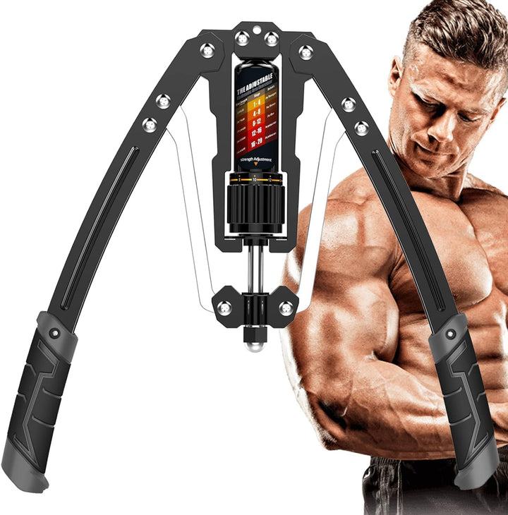 Twister Arm Exerciser – Adjustable Hydraulic Strength (10-200 KG)-Black-Nora Luxe