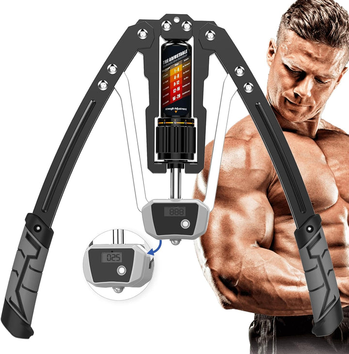 Twister Arm Exerciser – Adjustable Hydraulic Strength (10-200 KG)-Gray-Nora Luxe