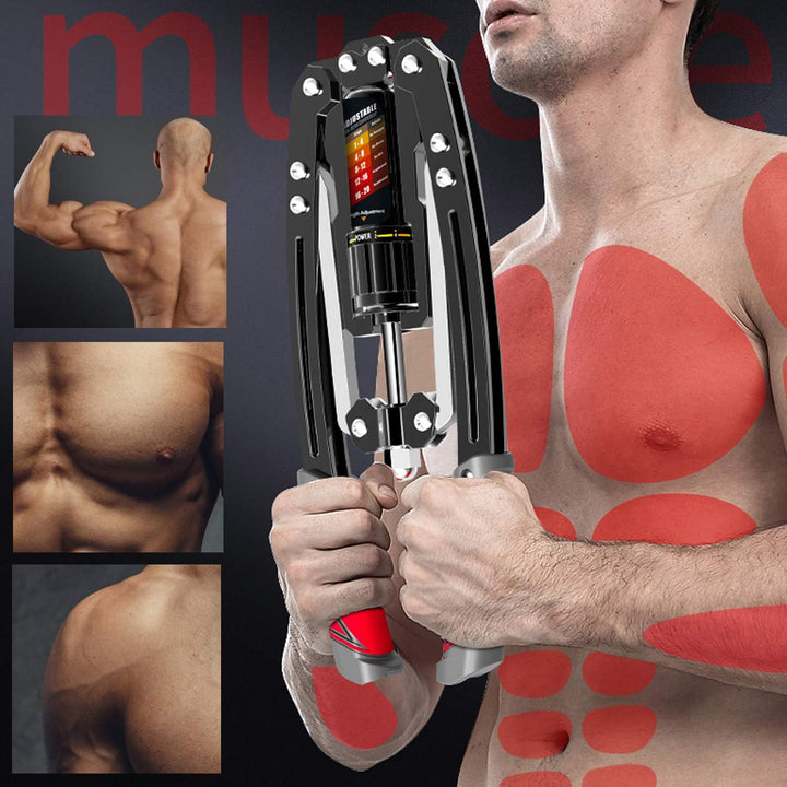 Twister Arm Exerciser – Adjustable Hydraulic Strength (10-200 KG)-Red-Nora Luxe