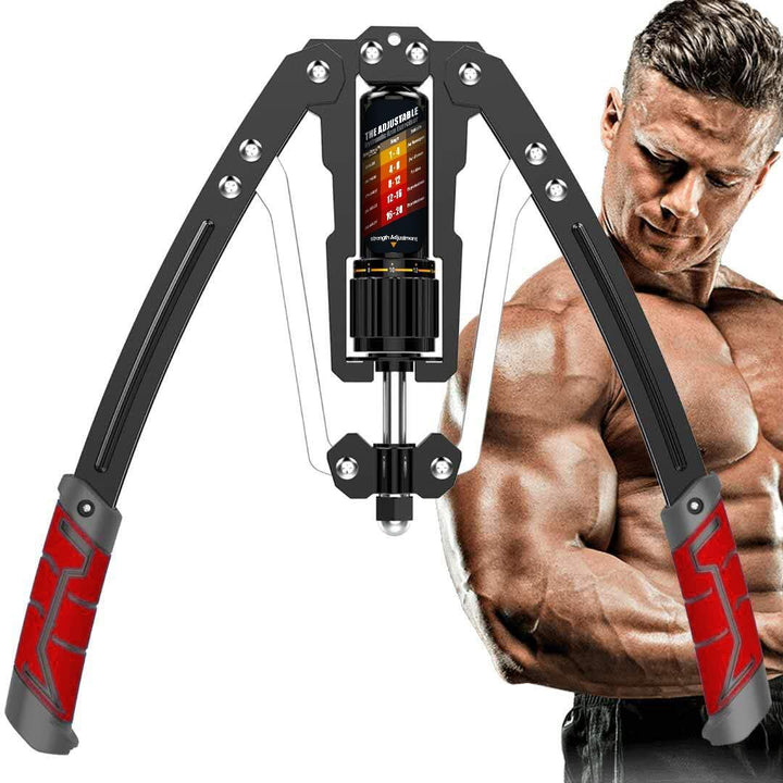 Twister Arm Exerciser – Adjustable Hydraulic Strength (10-200 KG)-Red-Nora Luxe