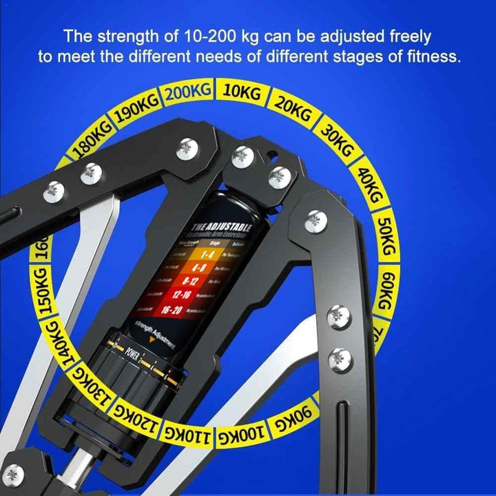 Twister Arm Exerciser – Adjustable Hydraulic Strength (10-200 KG)-Red-Nora Luxe