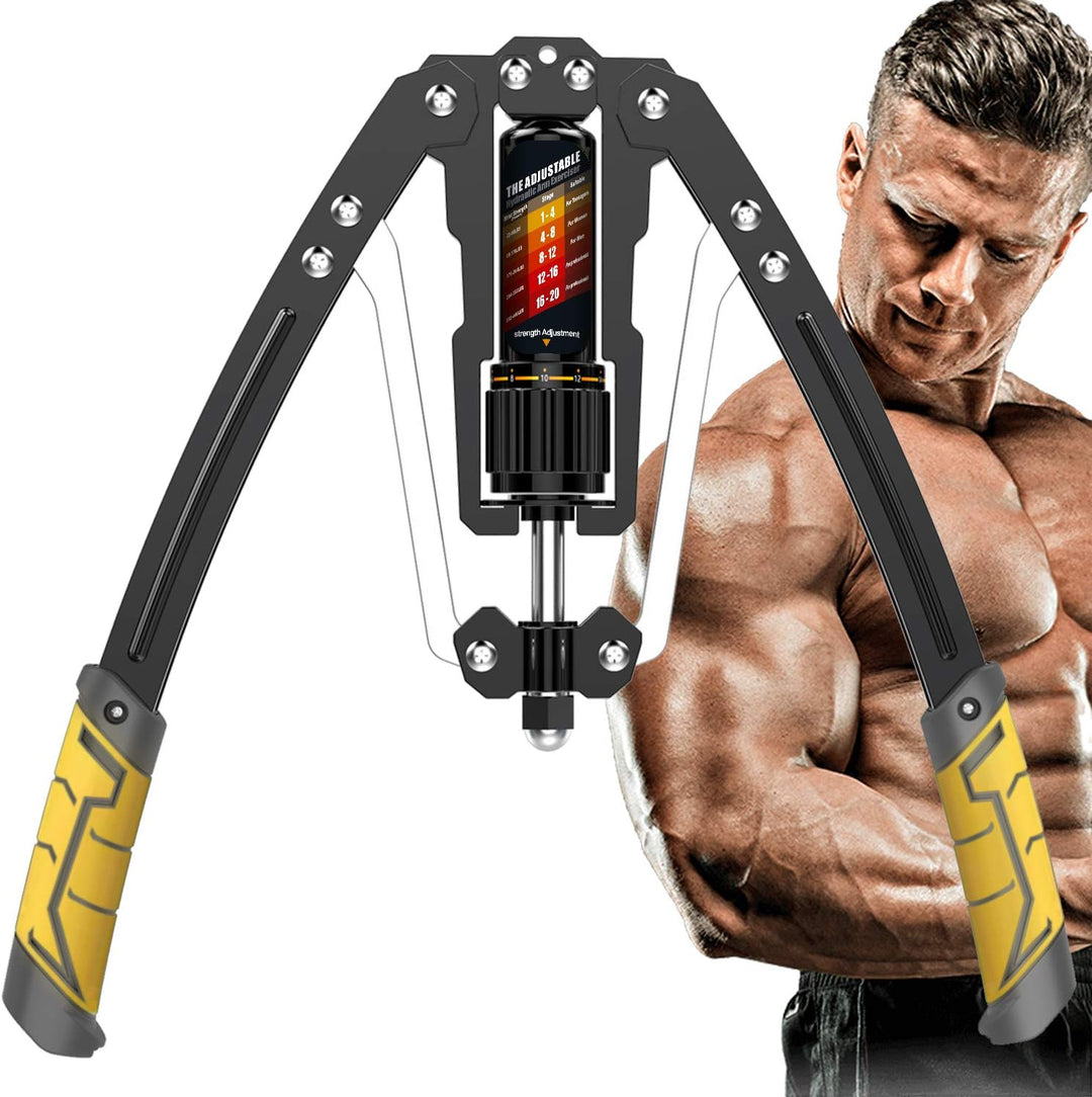 Twister Arm Exerciser – Adjustable Hydraulic Strength (10-200 KG)-Yellow-Nora Luxe