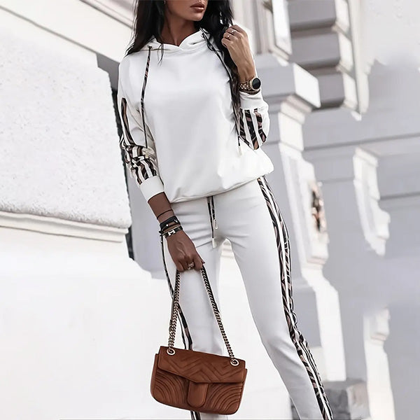 Two-Piece Ladies' Sports Set – Yara-White-S-Nora Luxe