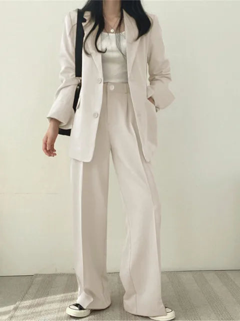 Two-Piece Ladies Suit - Sophie-Beige-S-Nora Luxe