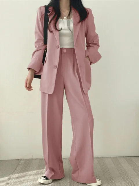 Two-Piece Ladies Suit - Sophie-Pink-S-Nora Luxe