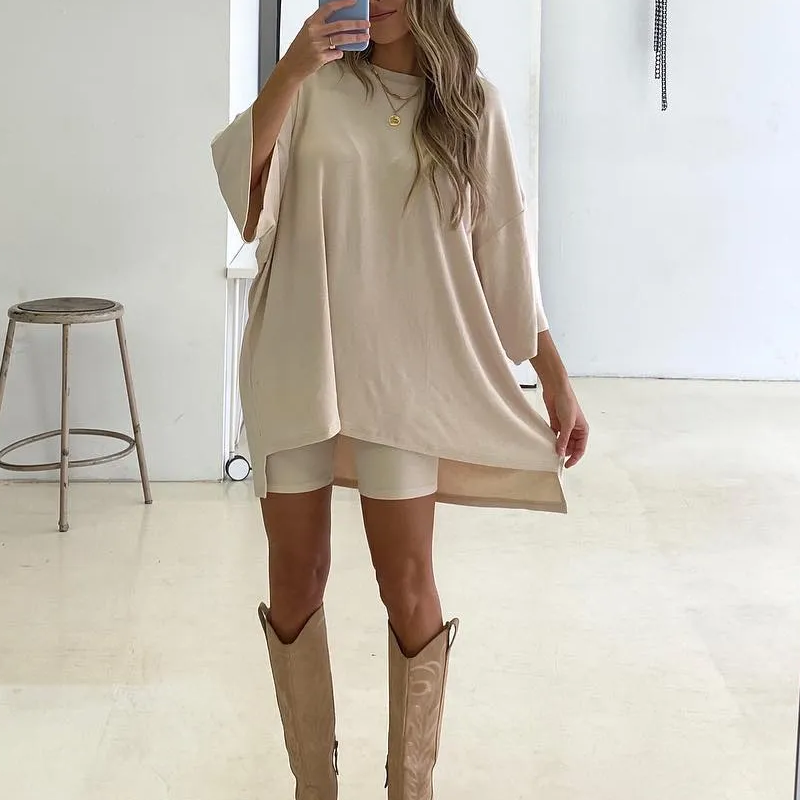 Two-piece lounge and leisurewear for women – Fenja-Oatmeal-S-Nora Luxe