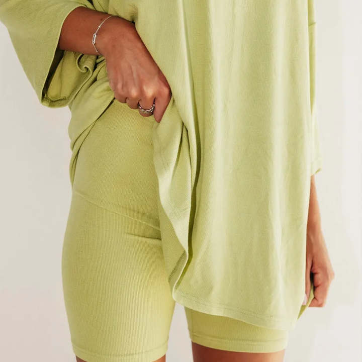 Two-piece lounge and leisurewear for women – Fenja-Oatmeal-S-Nora Luxe