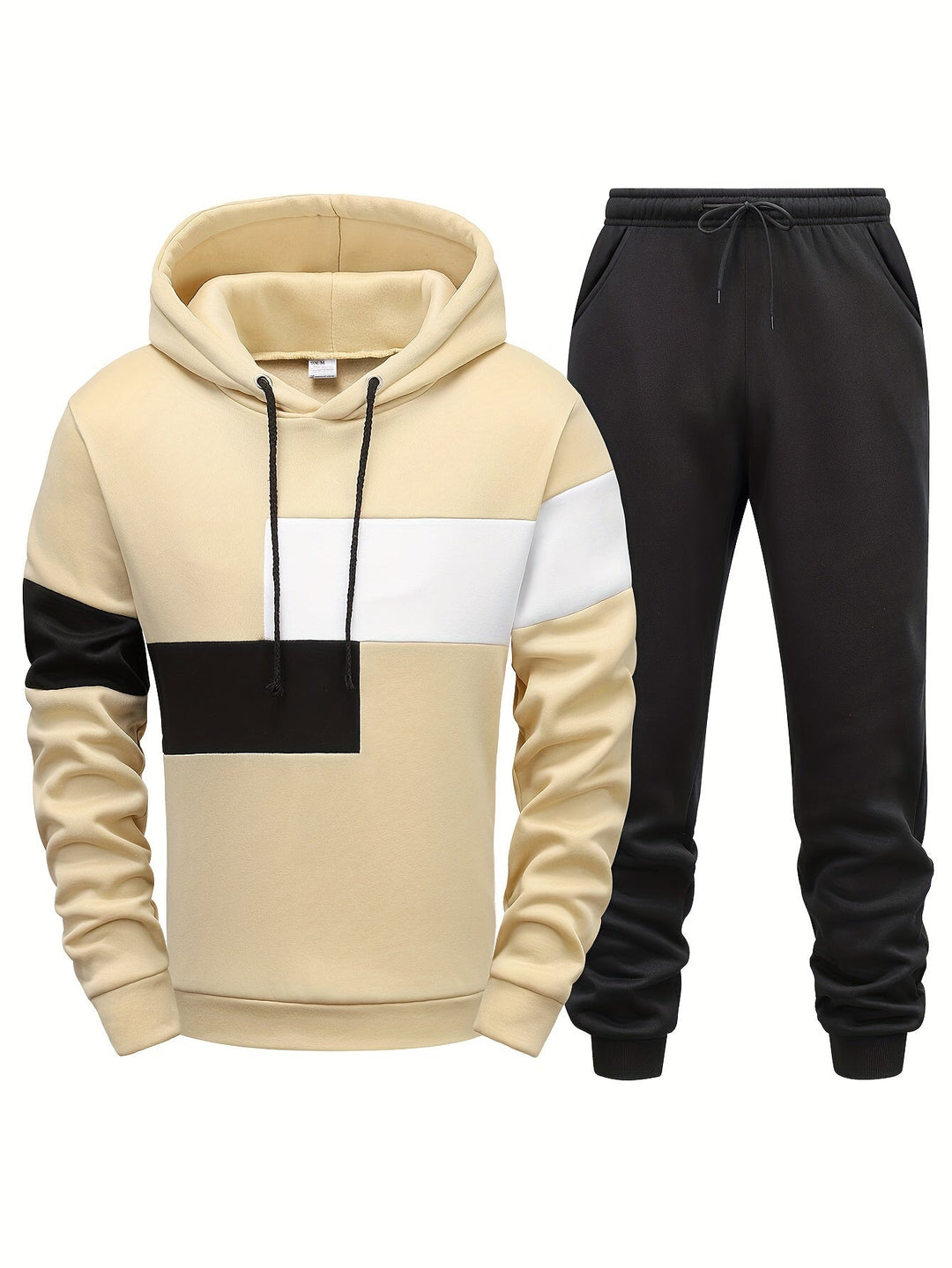 Two-Piece Men's Tracksuit - Lorenzo-Beige-S-Nora Luxe