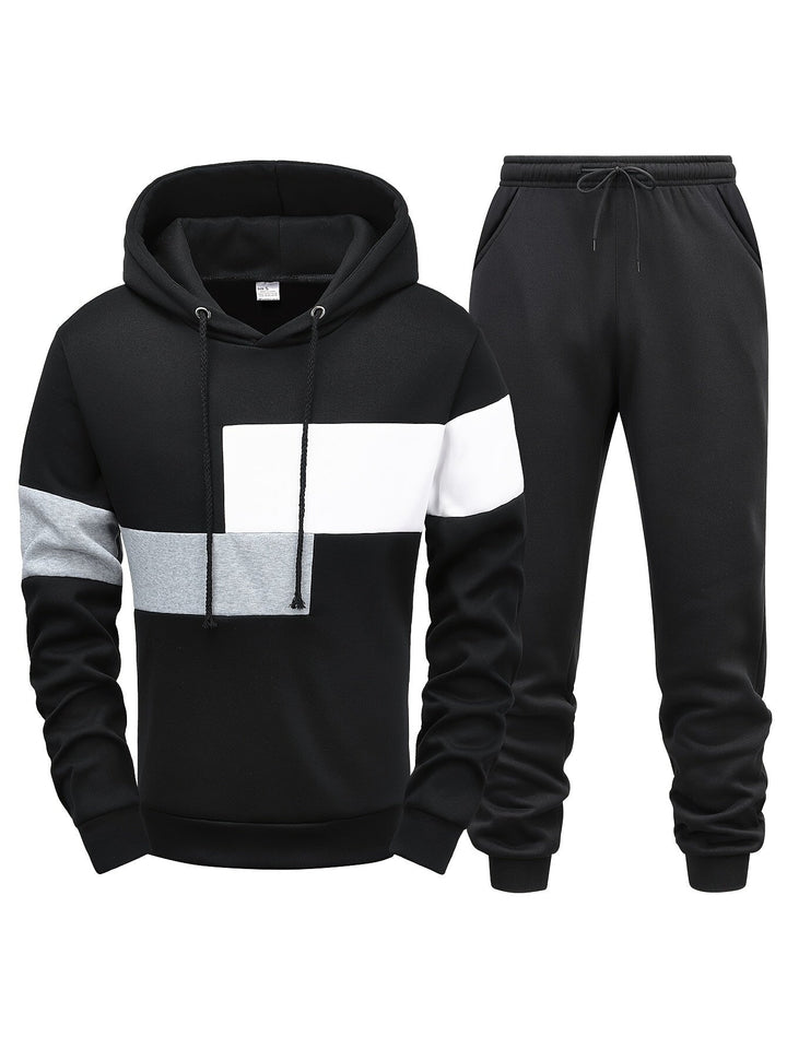Two-Piece Men's Tracksuit - Lorenzo-Black-S-Nora Luxe