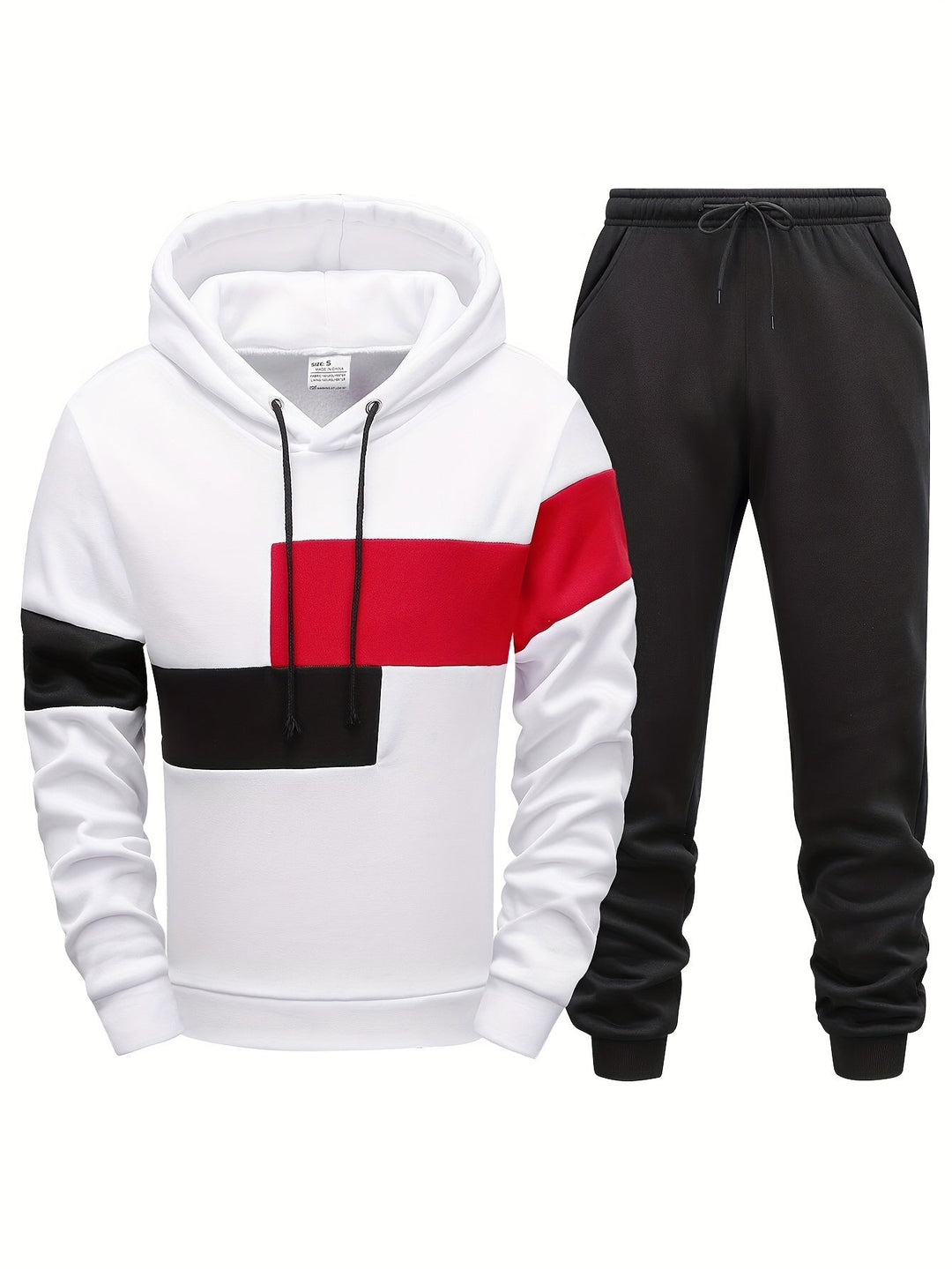 Two-Piece Men's Tracksuit - Lorenzo-White-S-Nora Luxe