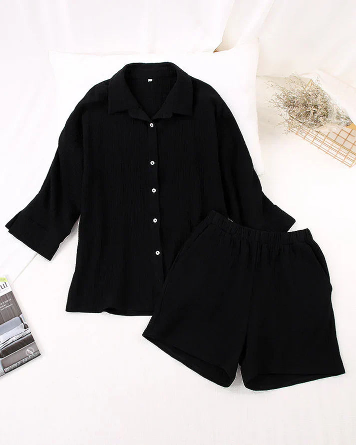 Two-piece summer combo with structure for women – Tabea-Black-S-Nora Luxe